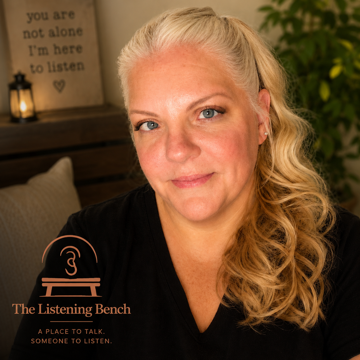 Marcie, founder of The Listening Bench